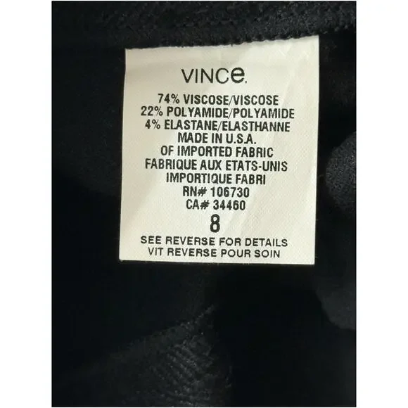 Vince zip hem legging skinny pants dark gray size 8